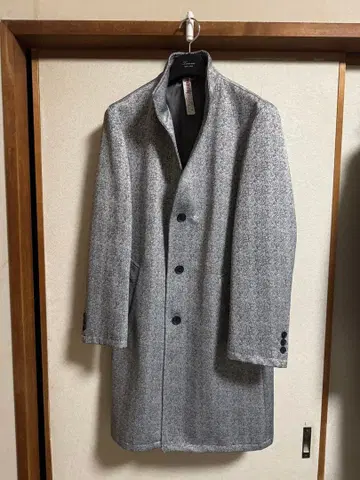 GARNIER 스탠드 카라 코트 라이트 그레이 계열