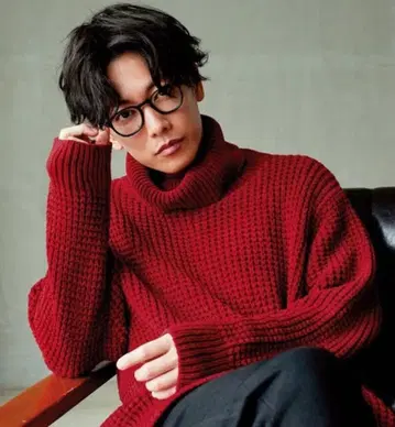 [ 새상품급 ] ABYTS 터틀넥 와플 니트 사토 타케루 사이즈 2 레드