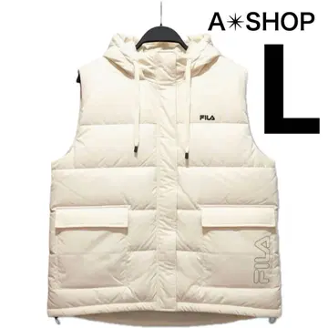 새상품 택 FILA 휠라 여성용 충전솜 베스트 L 아이보리 골프