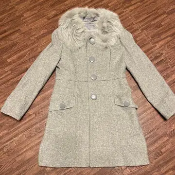 퍼 카라 부착 그레이 코트 사이즈 11호