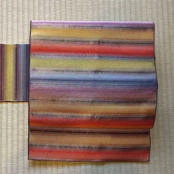 레인보우 레인보우 컬러 나고야 오비 스트라이프 보더 무늬 모던