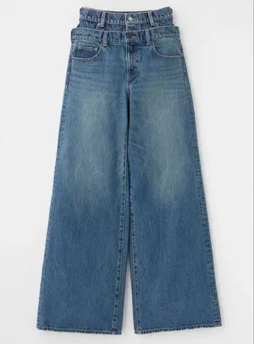 MOUSSY W WAIST WIDE LEG STRAIGHT 데님