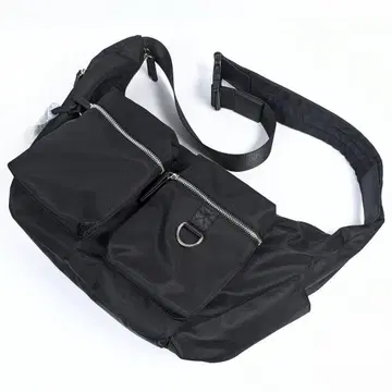 [ 새상품급 ] JEANASIS 나일론 W 포켓 바디 BAG 블랙 숄더백