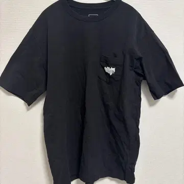 THE NORTH FACE 블랙 T셔츠 포켓 부착