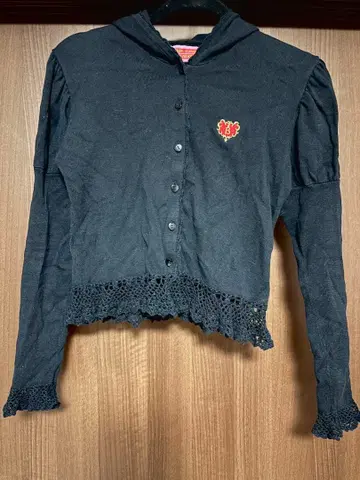 BABY 토끼 귀 가디건 블랙