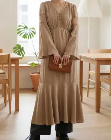 새상품급 아메리 FLARE SATIN DRESS 결혼식 드레스 원피스 S