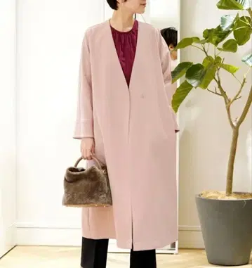 TOMORROW LAND 폴리에스테르 울 코트