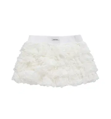 CRANK 프릴 미니 스커트 화이트