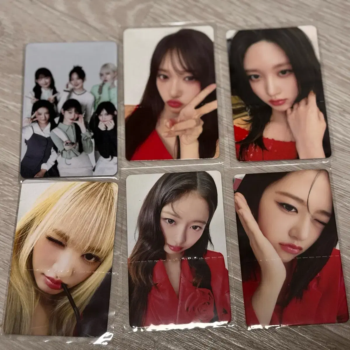 아이브 X 파파존스 셀카 포토카드 리즈 유진 가을 이서 레이 단체
