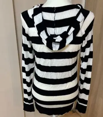 가디건 M 보더 V넥