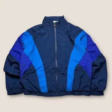 90s Reebok 나일론 자켓 네이비 블루 멀티 배색 빈티지