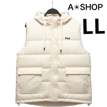 새상품 택 FILA 휠라 여성용 충전솜 베스트 LL 아이보리 빅