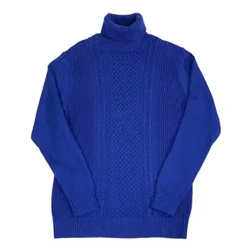 새상품급 에디피스 메리노울 케이블 니트 스웨터 L 네이비 비에라얀