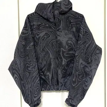 BEAMS 프린트 집업 후디 S 사이즈 그레이 리플렉터