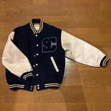 SCENE 바시티 자켓 L 사이즈 네이비 (초귀중)