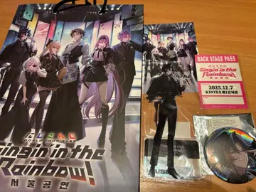 AGF 니지산지 발츠 한국 회장 한정판 아크릴 스탠드 캔뱃지 카이세이