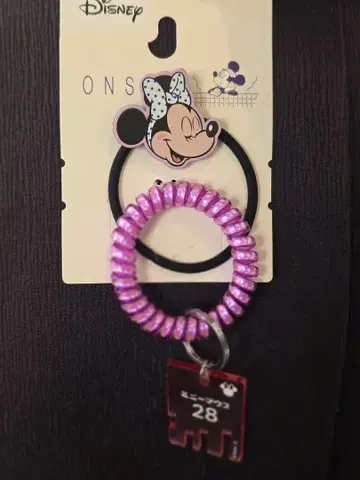 디즈니 대에도 온천 이야기 한정판 콜라보레이션 머리끈 2개 세트 미니