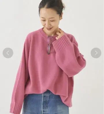 Plage 파인 울 와이드 크루 풀오버