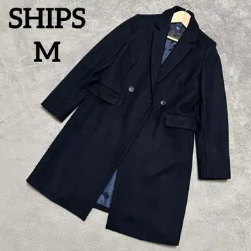 새상품급 쉽스 SHIPS 블랙 여성용 울 롱 체스터 코트 사이즈 M