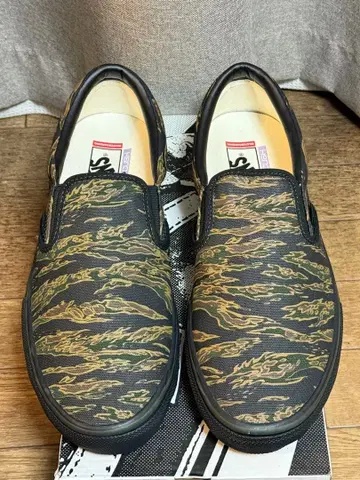 반스 스케이트 슬립온 타이거 스트라이프 카모플라쥬 31cm