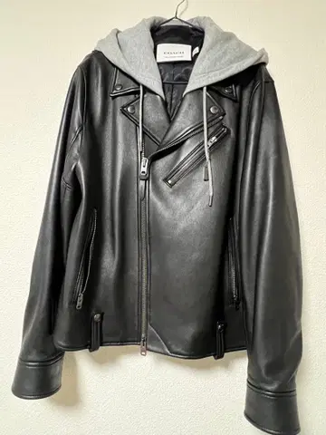 가죽 더블 라이더 자켓 블랙