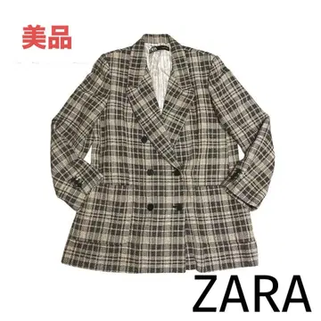 ZARA 더블 브레스트 체크 무늬 자켓 L 사이즈 새상품급