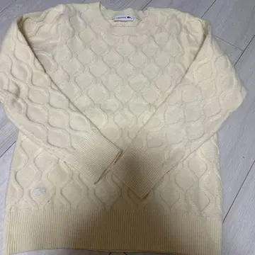 LACOSTE 케이블 니트 크림 40