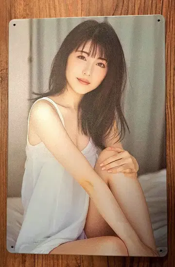 [ 하마베 미나미 ] 힐링 샷 A4 사이즈 양철 간판