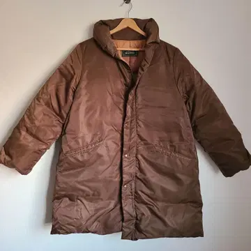 빅 사이즈 MACPHEE 다운 자켓 박스 실루엣 브라운