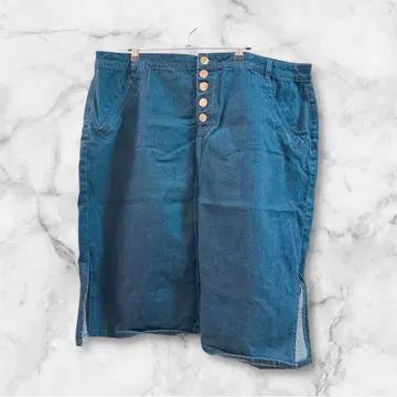 ELOQUII 다크 블루 데님 스커트