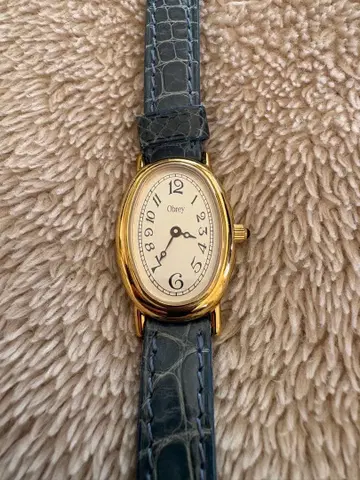 Obrey 아날로그 손목시계 골드/네이비