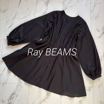 레이빔즈 퍼프 슬리브 튜닉 블라우스 셔츠