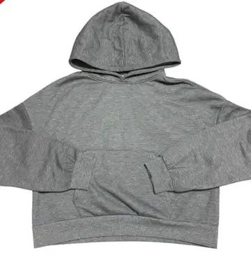 속기모 크롭 후디 L 그레이 후드티