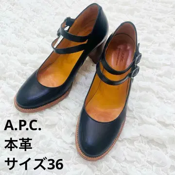 [ 새상품급 ] A.P.C. 아페쎄 멜리 스트랩 펌프스 36 천연 가죽