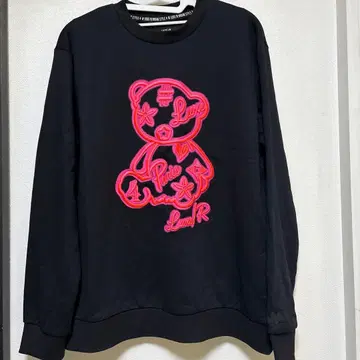 LUXE/R 블랙 곰 맨투맨 L