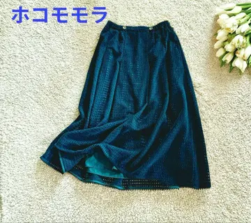 호코모모라 메쉬 디자인 워셔블 이지 롱 스커트