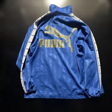 푸마 트랙 자켓 o 블루 골드 테이프 로고
