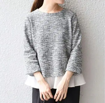 SHIPS 트위드 도킹 프릴 상의 M