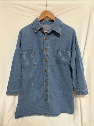 데미지 데님 자켓