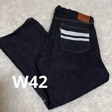 모모타로 진즈 0205SPK 출진 라벨 적귀 W42 다크 데님