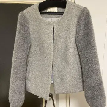 M premier BLACK 그레이 노카라 자켓 38