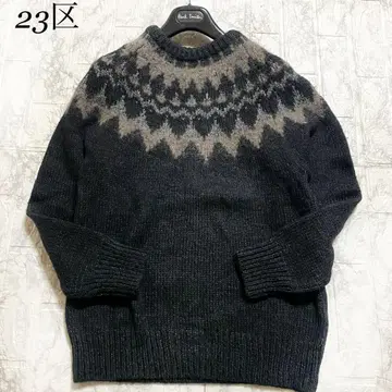 23구 니트 페어아일 알파카 나카무라 안 착용 모델 스웨터 38
