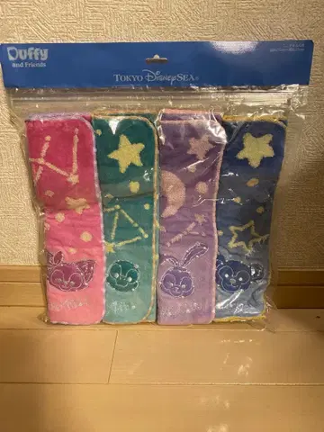 디즈니씨 더피 & 프렌즈 썸머 나이트 멜로디 미니 타월 4개