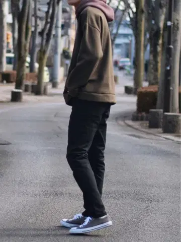 YARD PLUS 후드 배색 후드티 풀오버 후드티 속기모