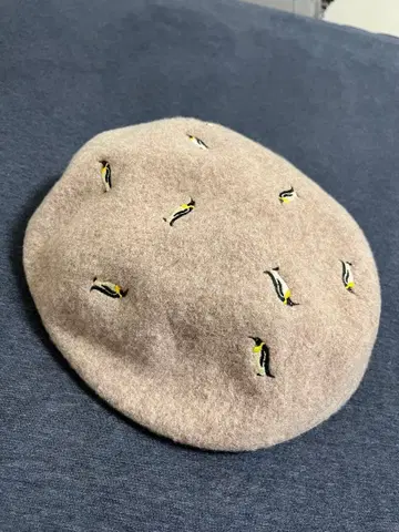 Sense of Grace 펭귄 자수 베레모 울