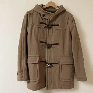 빔즈 더플 코트 후드 부착 베이지