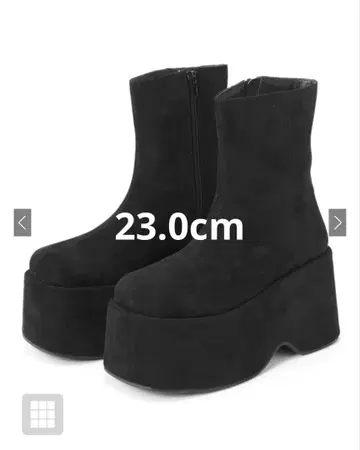 GRL 스웨이드 통굽 부츠 23.0cm