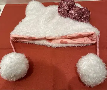 USJ 유니버셜 헬로키티 팬캡 모자 핑크 폼폼