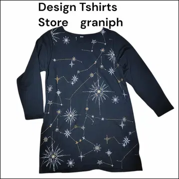 graniph 그라니프 자수 별 별자리 맨투맨 원피스