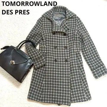 새상품급 투모로우랜드 데프레 롱 코트 체스터 코트 올 패턴